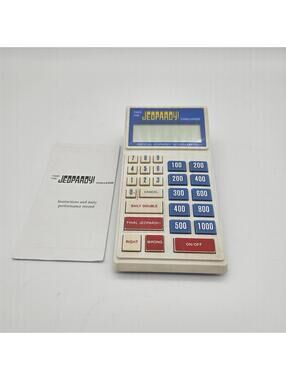 Jeopardy Challenger 1987 Scorekeeper Handheld Game Vintage - Works